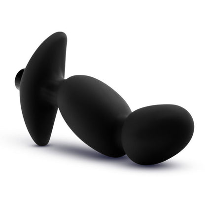 Anal Adventures Platinum Silicone Vibrating Prostate Massager - Curved for Prostate Stimulation - Black