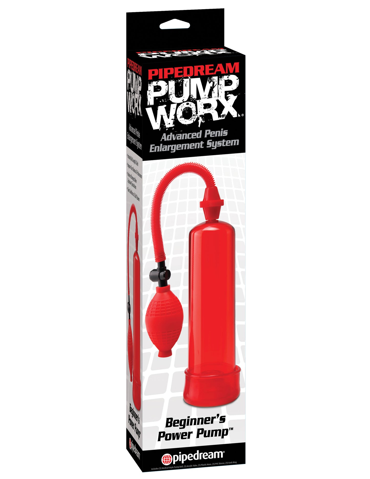 Pipedream Beginner Power Pump - Red - Suction Device