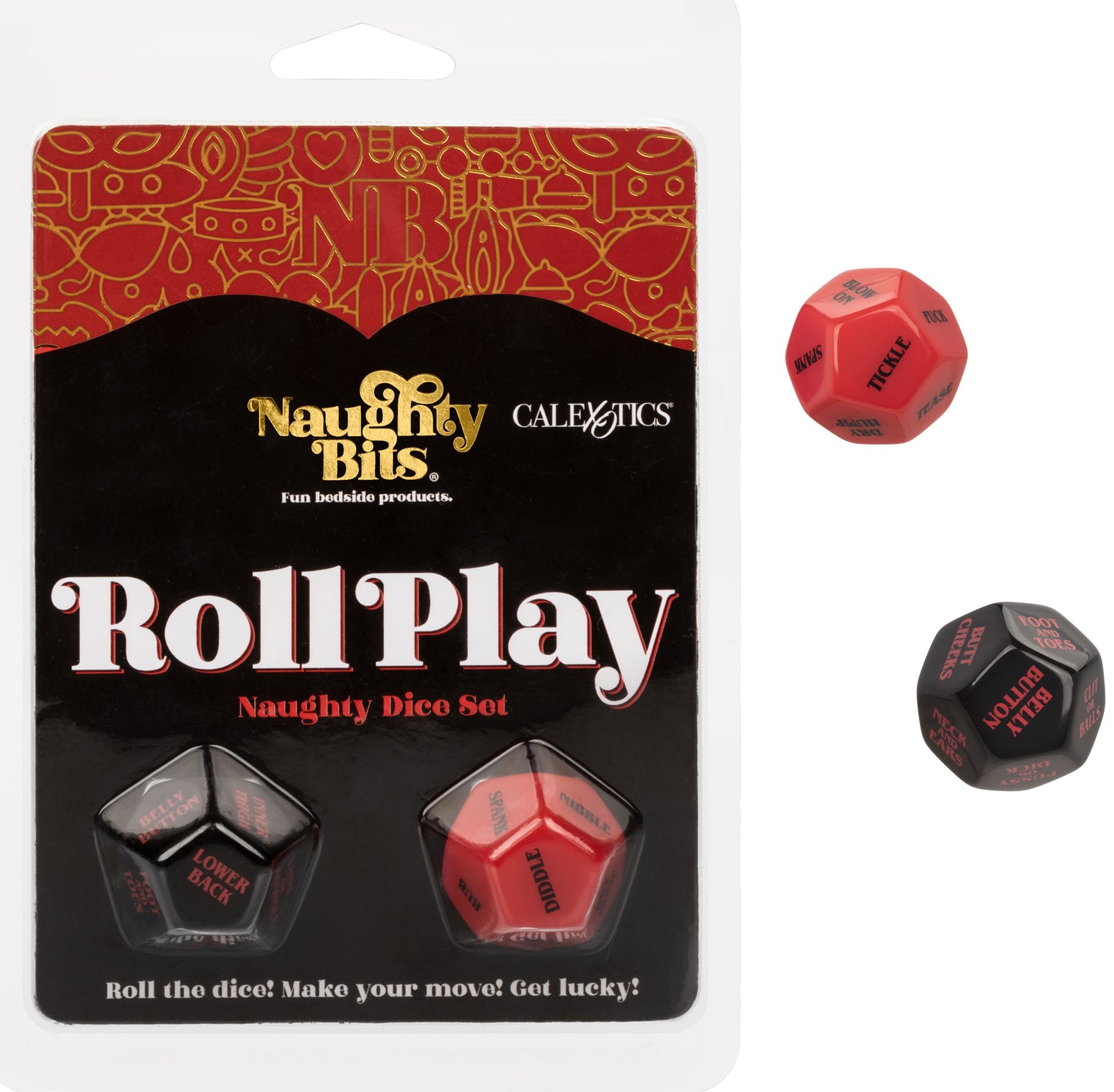 CalExotics Naughty Bits Roll Play Naughty Dice Set – Couples Game