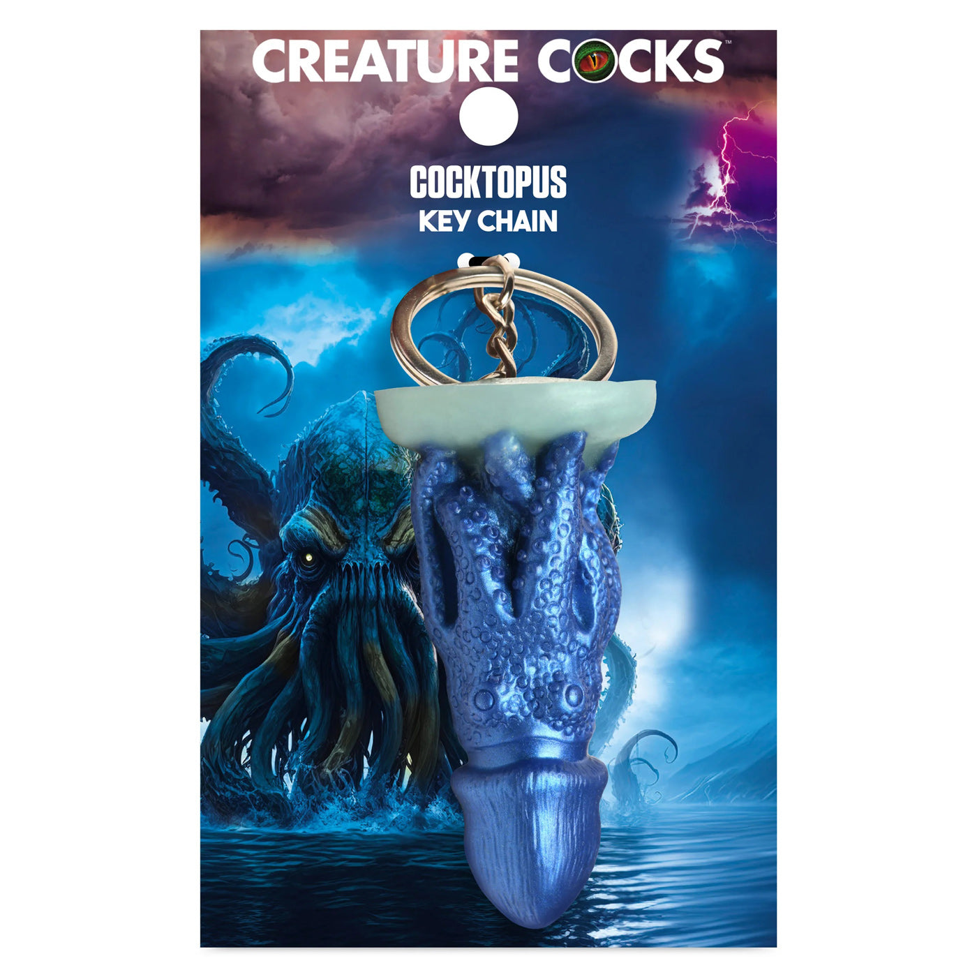 Cocktopus Keychain - Mini Fantasy Accessory - Blue