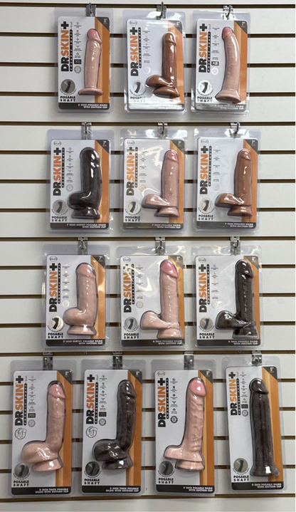 Dr. Skin Plus Blush Savings Bundle – Posable Dildos Set – Various Sizes and Colors