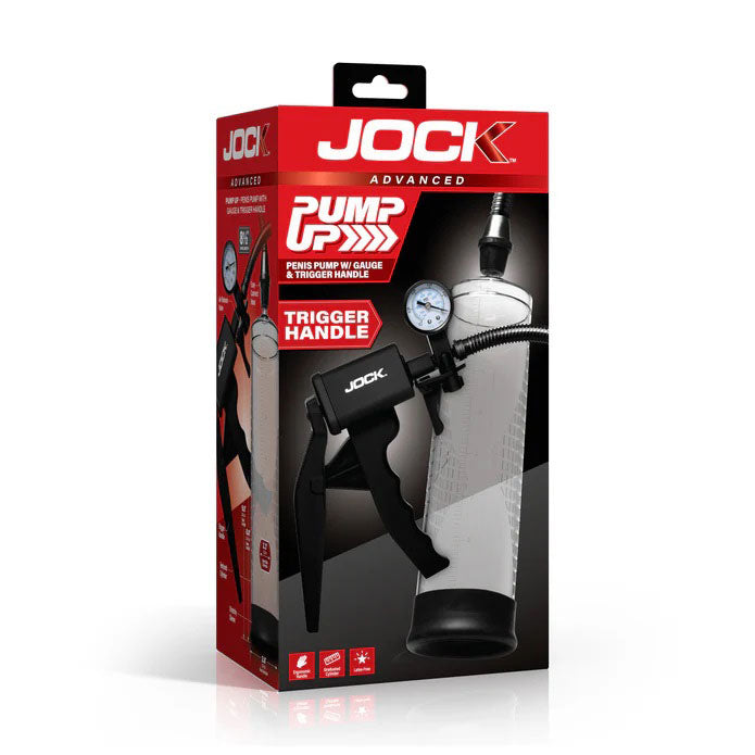 Curve Toys Pump Up Penis Pump With Gauge and Trigger Handle - Clear