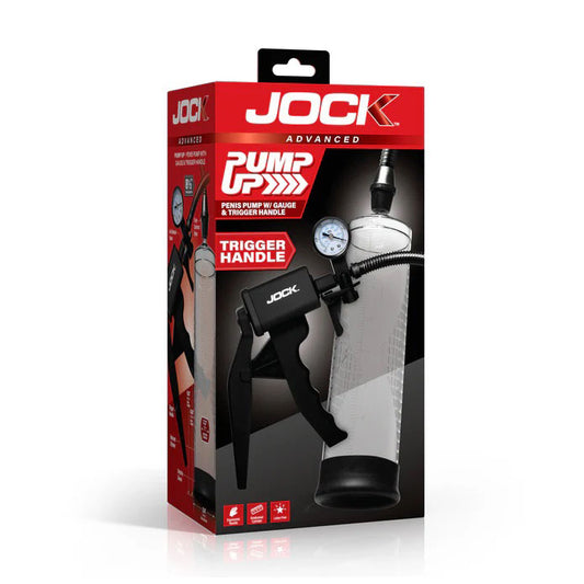Curve Toys Pump Up Penis Pump With Gauge and Trigger Handle - Clear