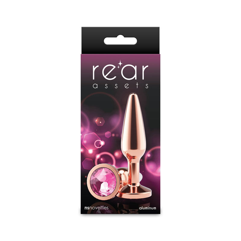nsnovelties Rear Assets Tapered Medium Anal Toy - Rose Gold Pink