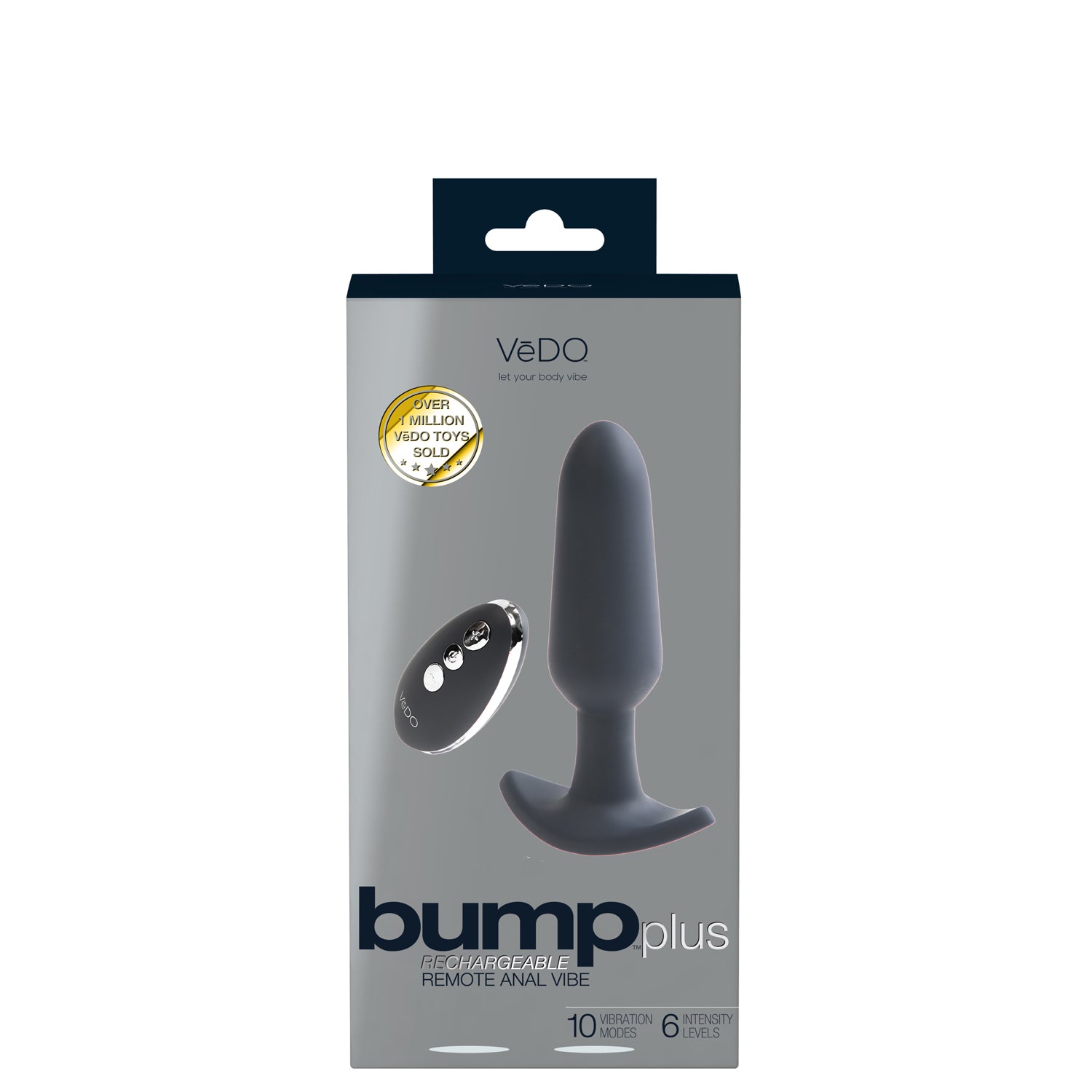 VeDO Bump Plus Rechargeable Remote Control Anal Vibe - Just Black