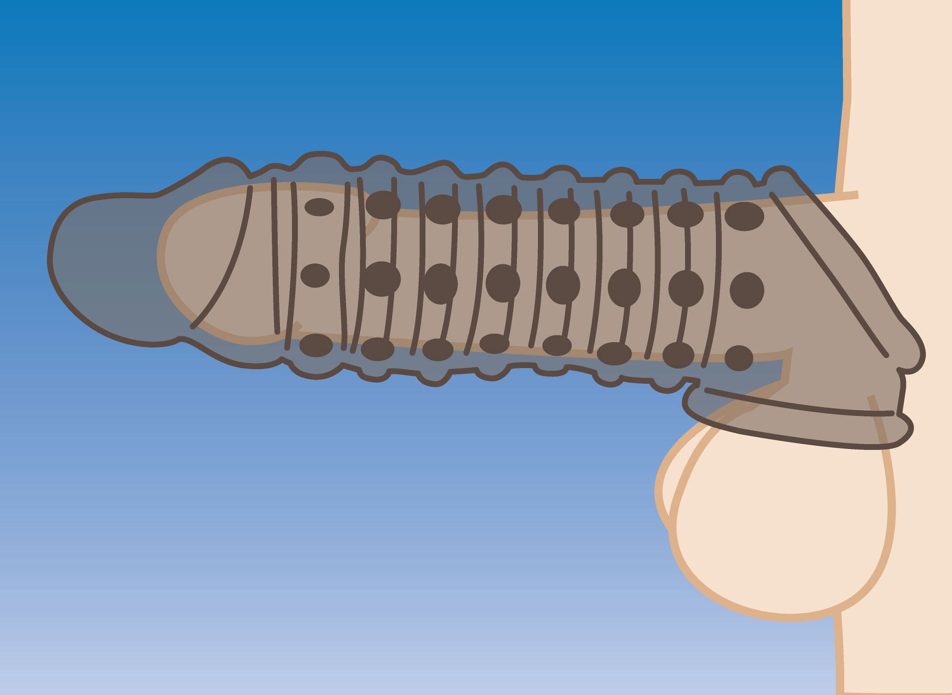XR Brands 1.5 Inch Penis Enhancer Sleeve – Smoke