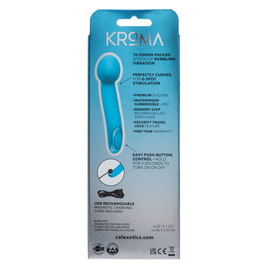 CalExotics Kroma Turbo G Mini Massager – Blue – Waterproof, Rechargeable, Multi-Speed