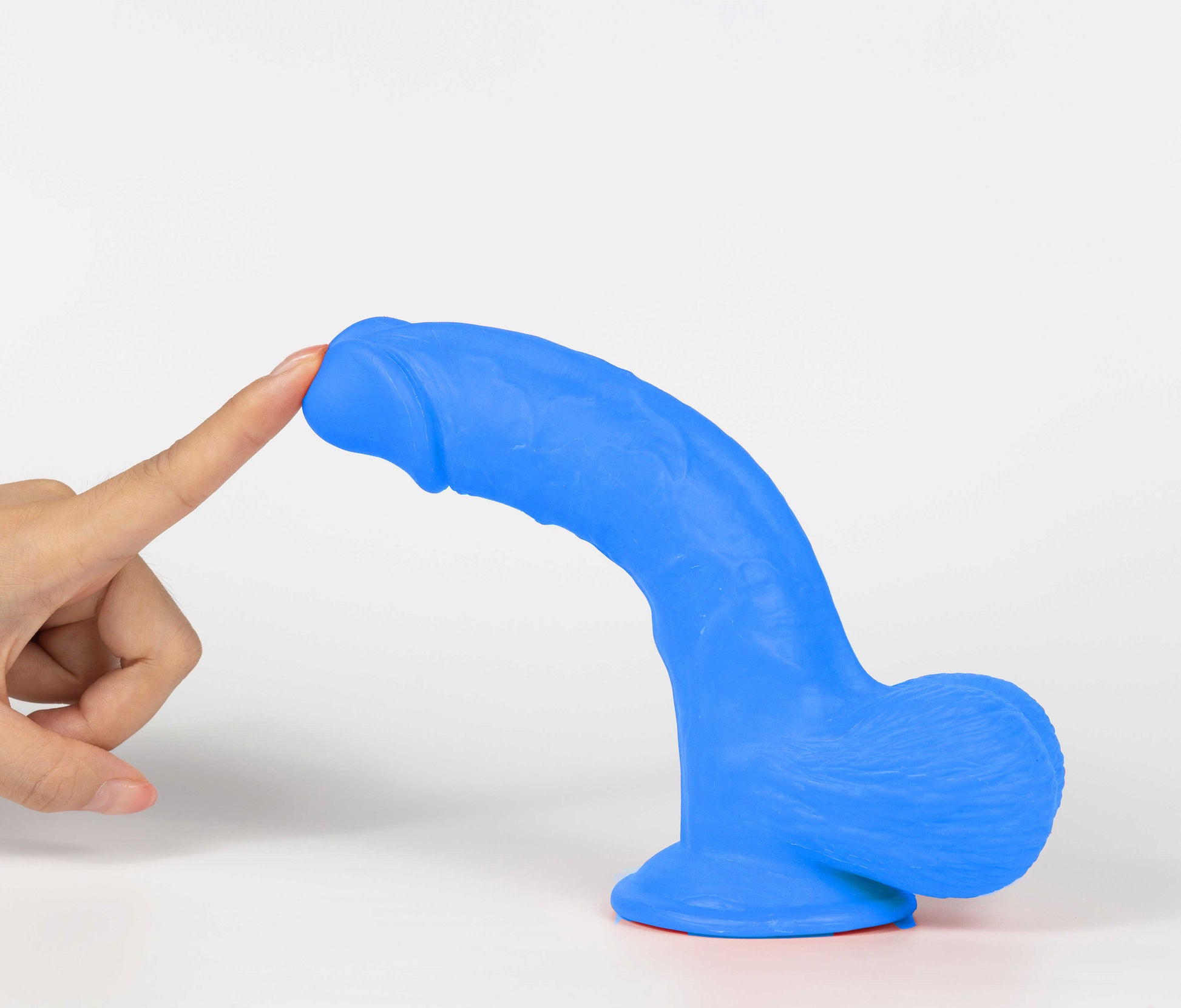 Real Skin Mr. Navy 7.5" Dual Layer Dildo - Blue