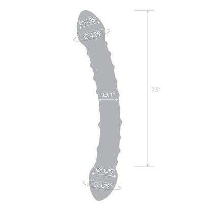 Electric Novelties Double Trouble Glass Dildo – Clear – Dual-Ended for G-spot and P-spot Stimulation