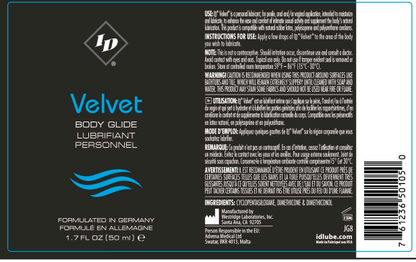 ID Velvet Body Glide 1.7 Oz – Fragrance-Free Personal Lubricant