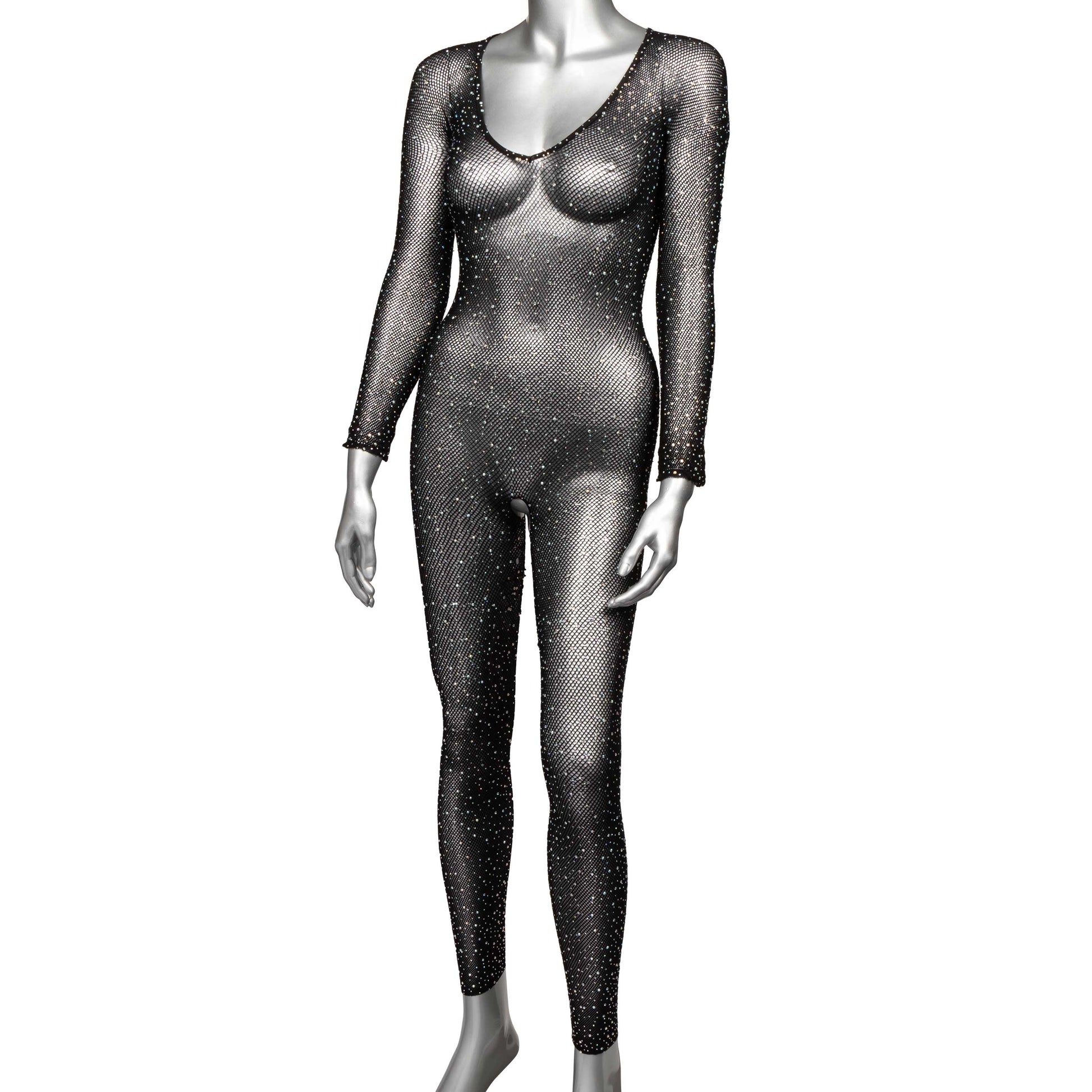 CalExotics Radiance Crotchless Full Body Suit – Crotchless Design – Black