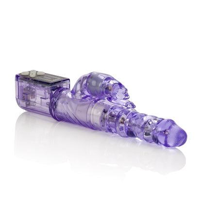 CalExotics Thrusting Panther Vibrator with Clitoral Teaser and Rotating Beads – Purple