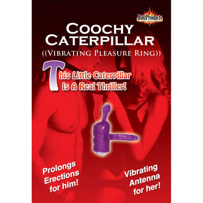 Horny Honey Vibro Ring Coochy Caterpillar – Vibrating Cock Ring – Magenta