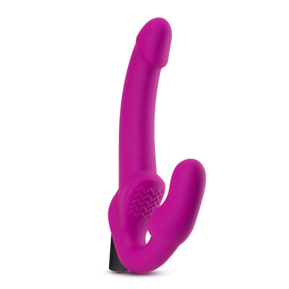 Temptasia Estella Strapless Silicone Dildo with Vibrating Bullet - Pink