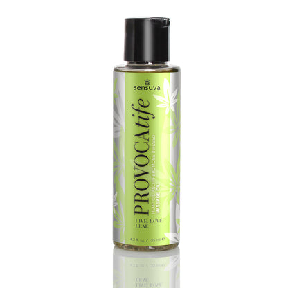 Sensuva Provocatife Hemp Oil & Pheromone Infused Massage Oil – 4.2 Fl. Oz. / 125 ml