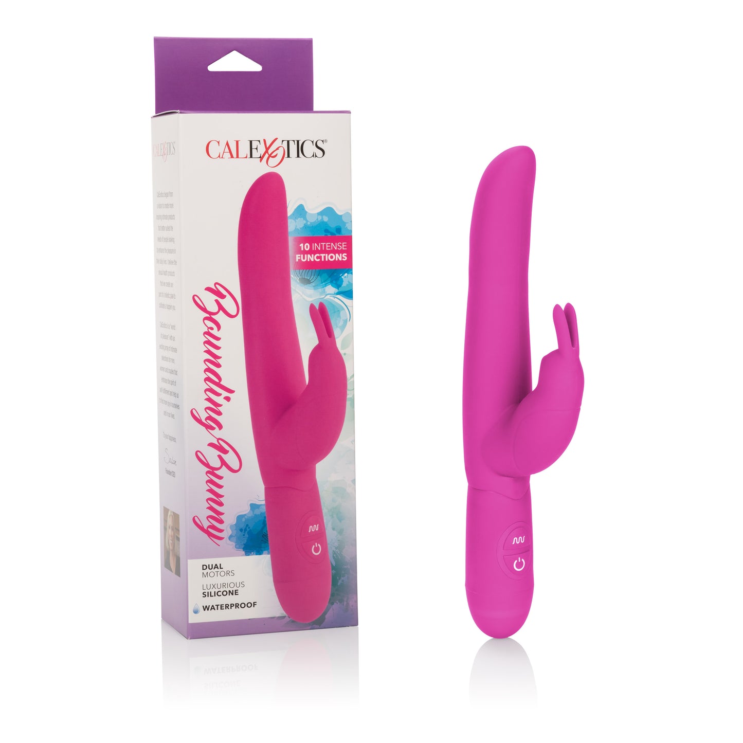 CalExotics Posh 10-Function Silicone Bounding Bunny - Pink - Vibrating Stimulator