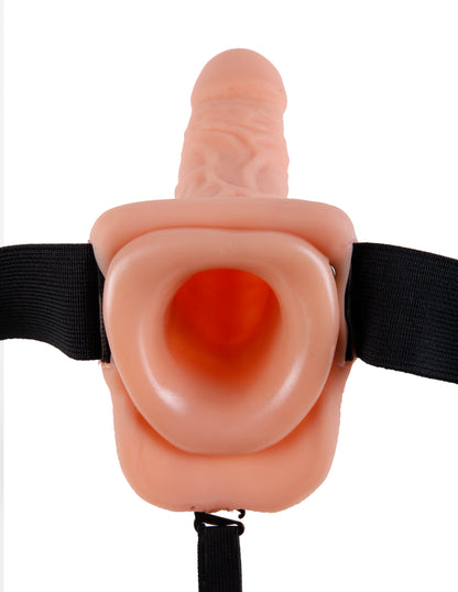 Fetish Fantasy Series 7 Inch Hollow Strap-On with Balls - Flesh