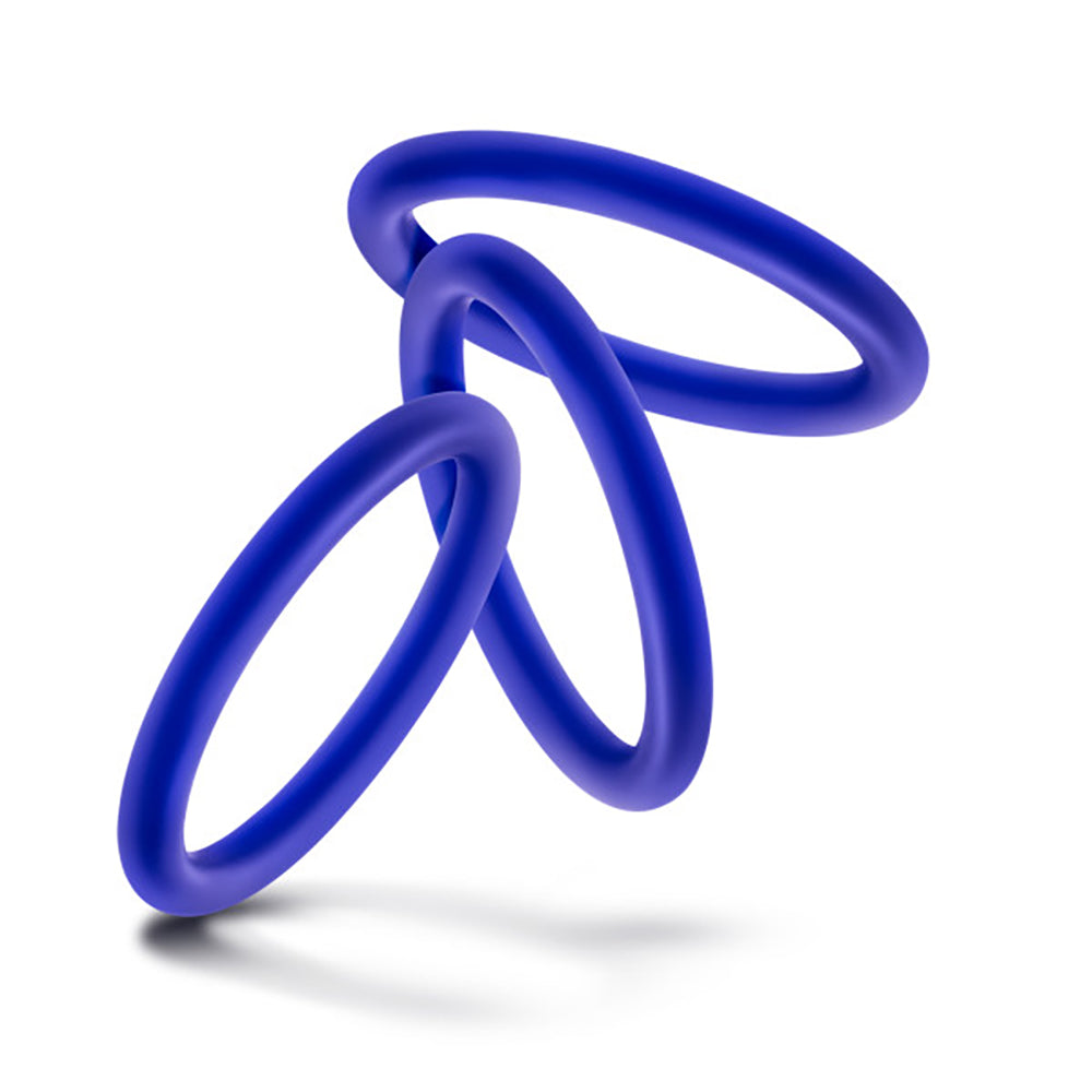 Blush Performance Vs1 Pure Premium Silicone Cockrings – Medium – Indigo