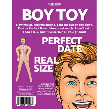 Hott Products Boy Toy Inflatable Doll with Anal Hole - Beige
