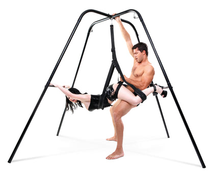 Pipedream Fantasy Swing Stand – Free-Standing Bondage Support – Black