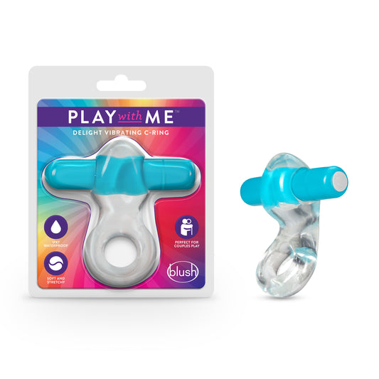 Blush Play With Me Delight Vibrating C-Ring – Blue