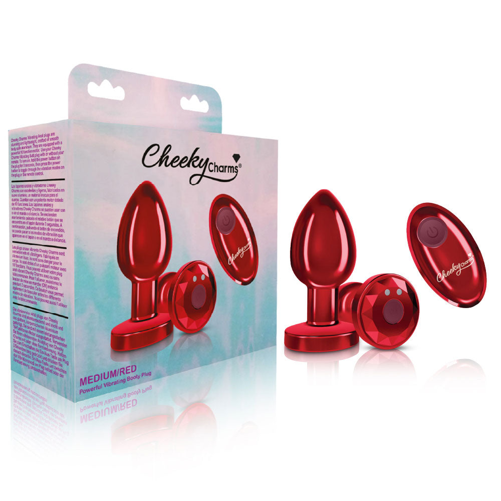 Viben Vibrating Red Metal Remote Plug – Medium – Waterproof and Rechargeable
