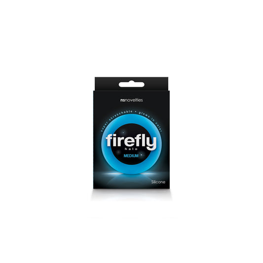 Firefly Halo Medium Glow-in-the-Dark Cock Ring – Blue