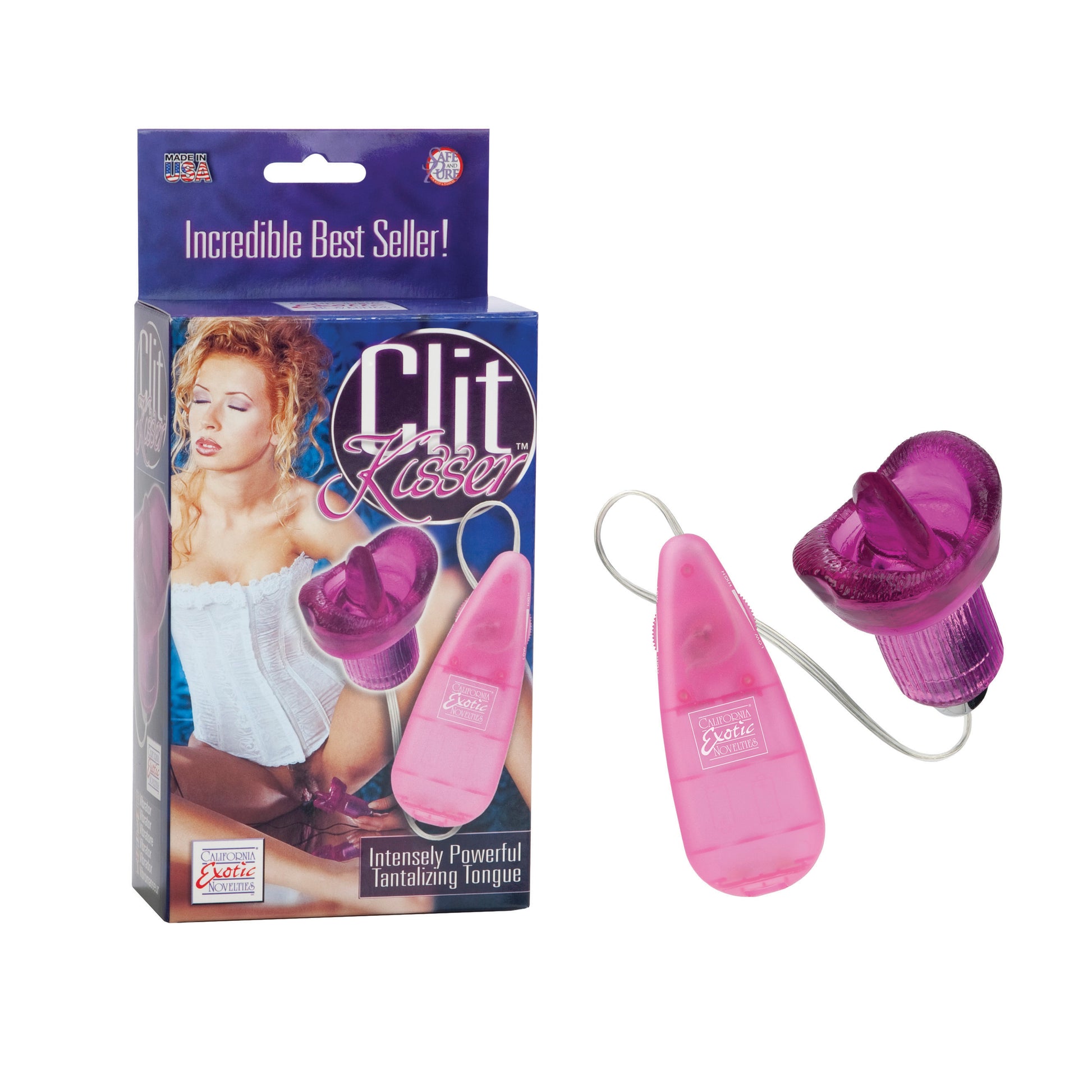 CalExotics Clit Kisser Soft Vibrating Mouth with Tongue – Pink