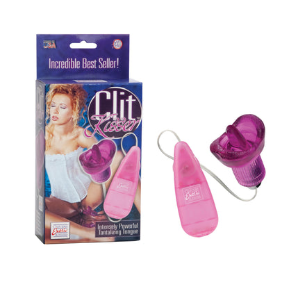 CalExotics Clit Kisser Soft Vibrating Mouth with Tongue – Pink