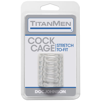 Titanmen Cock Cage - Clear - Phthalate-Free Cock Ring for Enhanced Girth