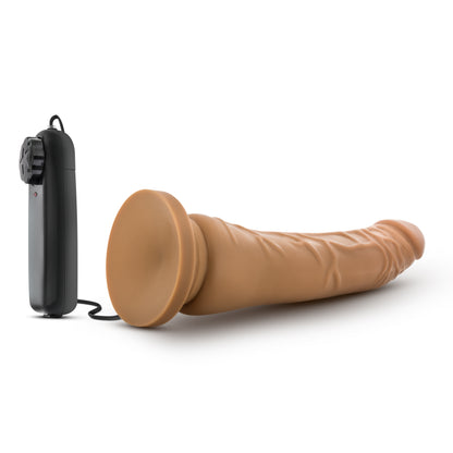 Dr. Skin 8.5 Inch Vibrating Realistic Cock with Suction Cup - Mocha