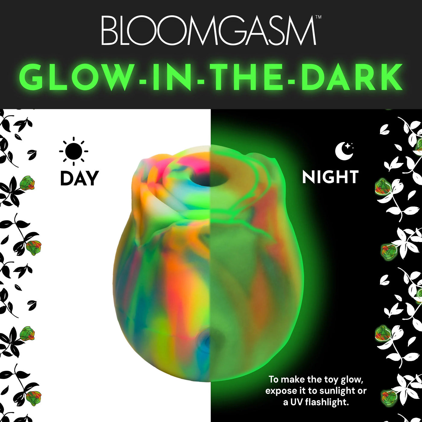 Glow Rose Glow-in-the-Dark Clit Stimulator – Multi-Color