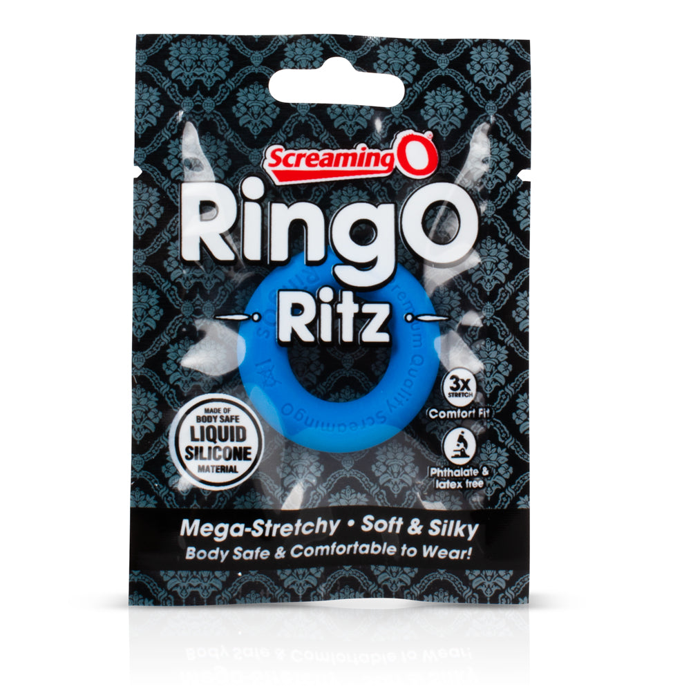 Screaming O RingO Ritz Cockring – Blue – Ultra-Soft Liquid Silicone