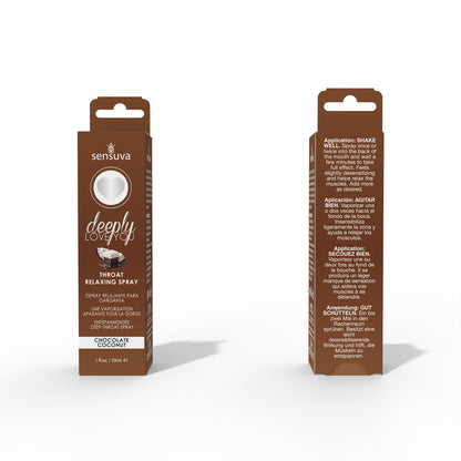 Sensuva Deeply Love You Throat Relaxing Spray - Chocolate Coconut - 1 Fl. Oz.