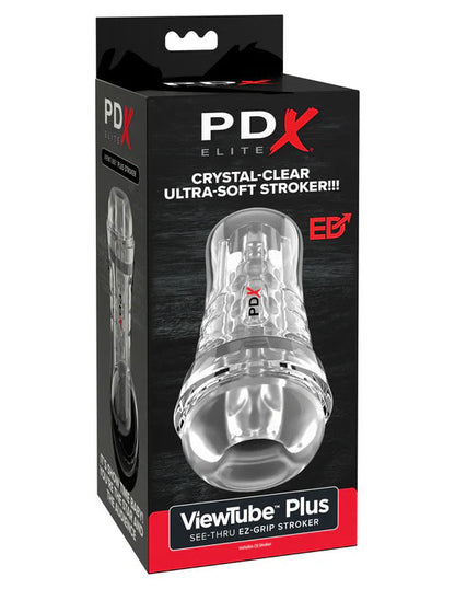 Pipedream PDX Elite Viewtube Plus Stroker – Clear, See-Thru Design