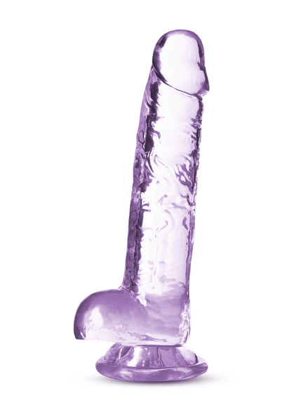 Blush Naturally Yours 7 Inch Crystalline Dildo - Purple - Life-Like Design with Suction Cup Base