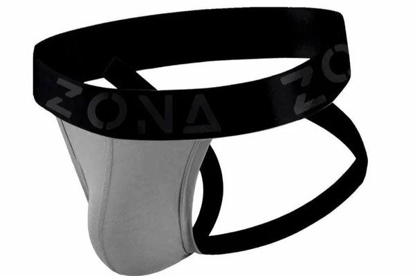 Zona Gray Core Jockstrap - Medium - Moisture-Wicking Support