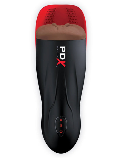 PDX Elite Fuck-O-Matic 2 Multi-Function Stroker with Pulsation - Brown