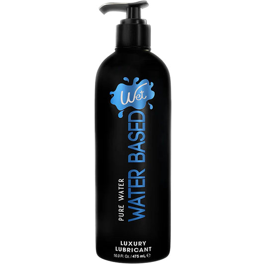 Wet Original Water Based Lubricant 16oz – Long Lasting, Odorless, Colorless