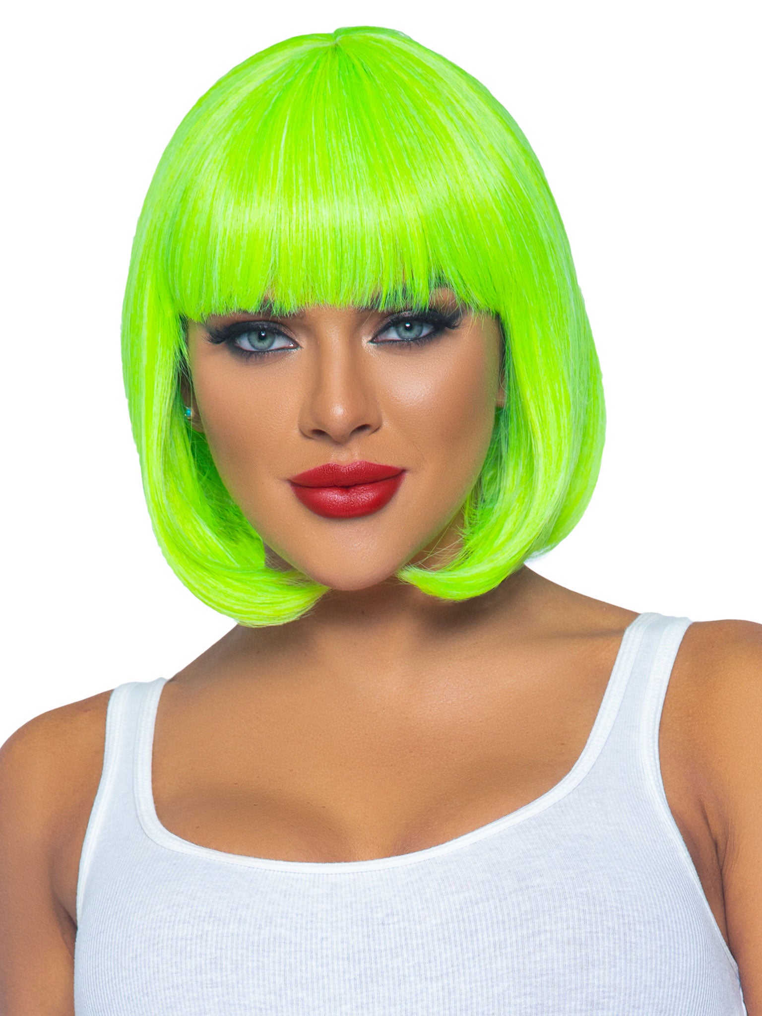 Leg Avenue 12-Inch Neon Green Short Bob Wig