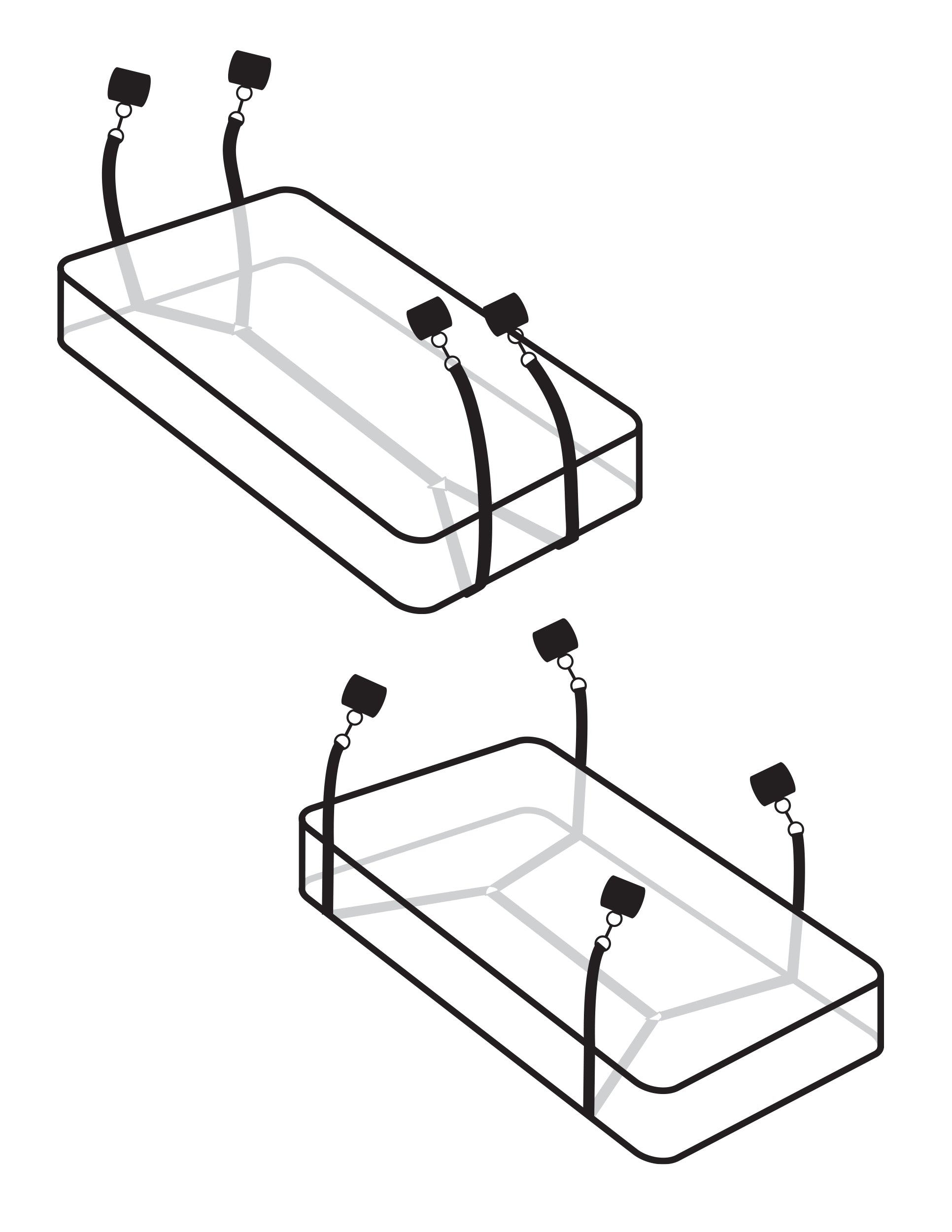 Pipedream Fetish Fantasy Limited Edition Wraparound Mattress Restraints – Black