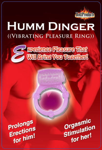 Humm Dinger Vibrating Penis Ring Clitoral Stimulator – Purple