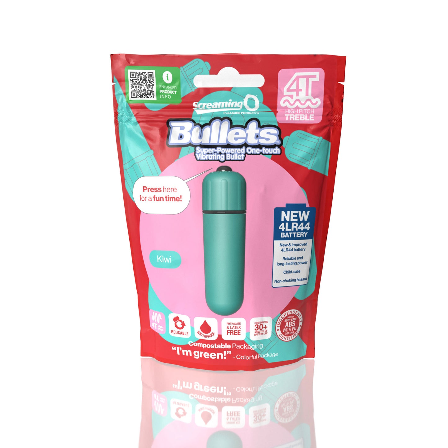 Screaming O 4T Bullet – Super Powered One Touch Vibrating Bullet – Kiwi