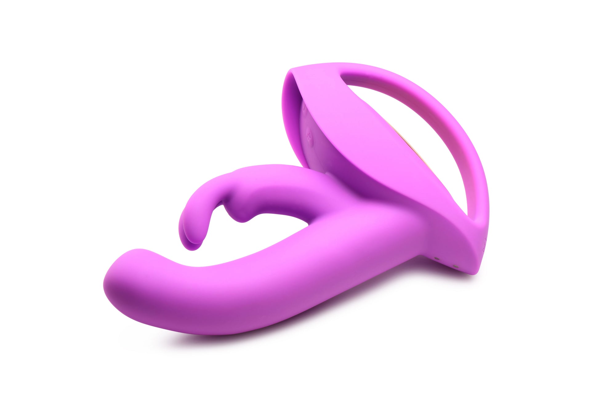 XR Brands Come Hither Rocket Silicone Vibrator - Purple - G-Spot and Clitoral Stimulation