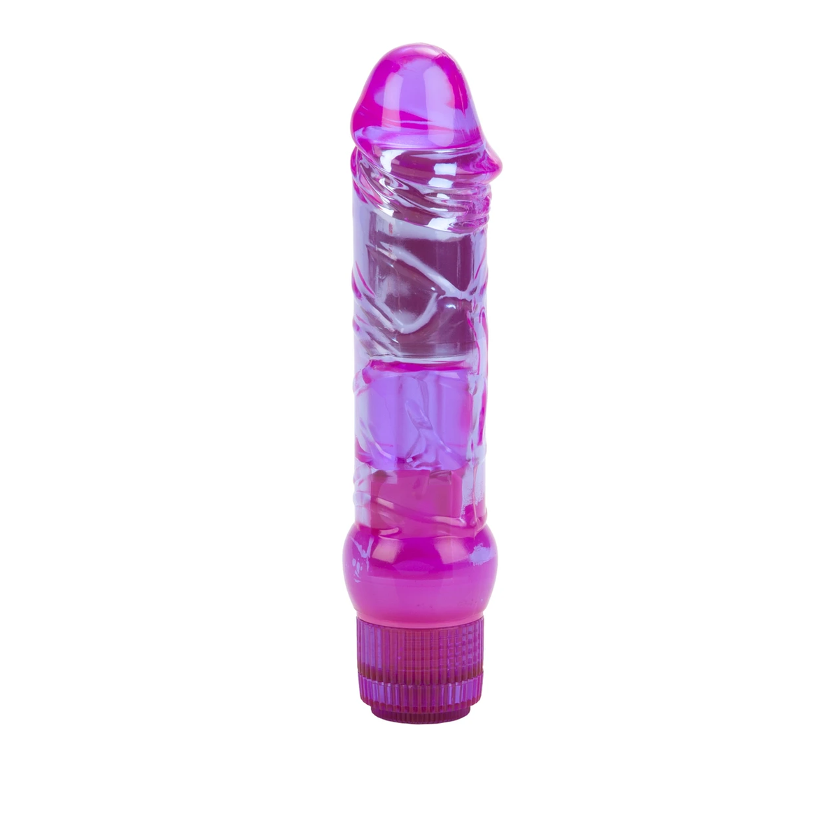 CalExotics Waterproof Crystalessence Gyrating Penis - Purple - Multi-Speed Vibrating