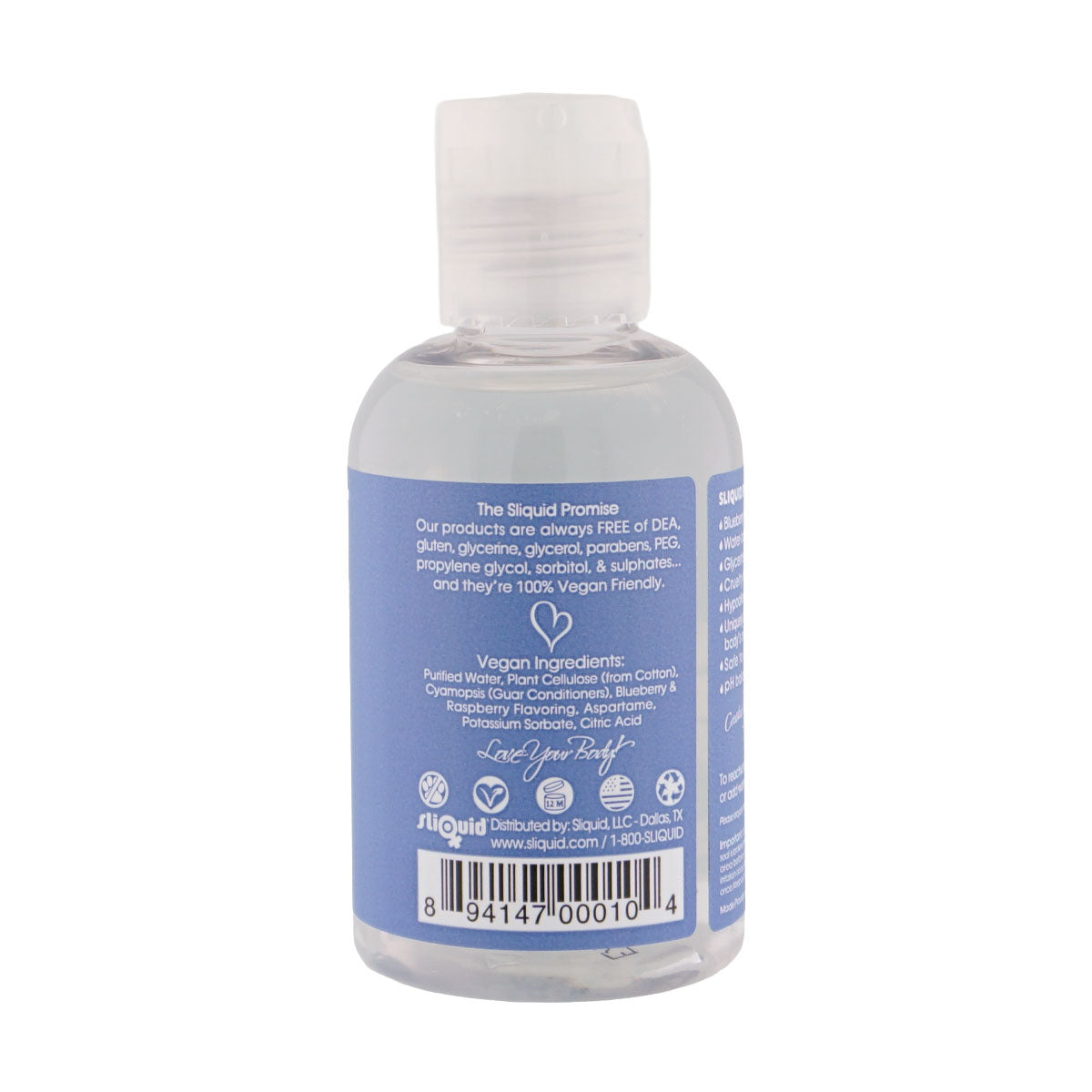 Sliquid Naturals Swirl Blue Raspberry Flavored Water-Based Lubricant – 4.2 Fl Oz
