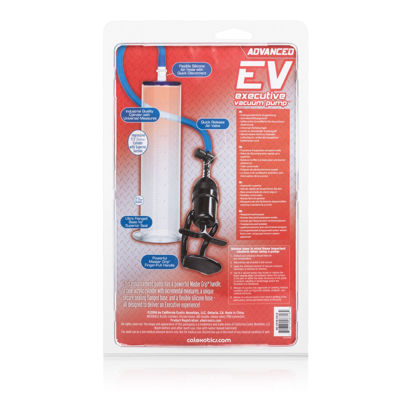 CalExotics Executive Vacuum Pump – Industrial Quality with Superior Suction – Clear