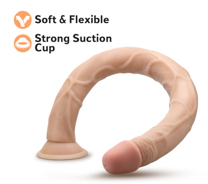 Dr. Skin 19 Inch Dildo - Realistic Beige Toy with Suction Cup Base