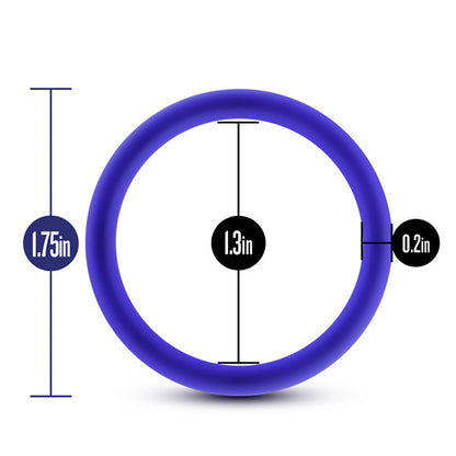 Blush Performance Vs1 Pure Premium Silicone Cockrings – Medium – Indigo