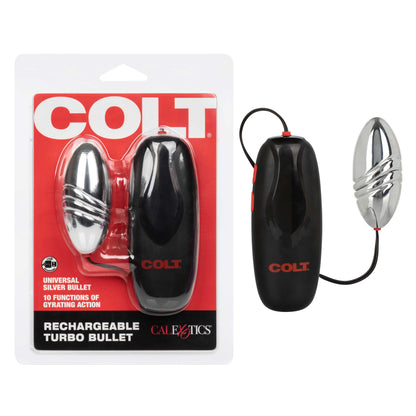 Colt Rechargeable Turbo Bullet - Silver - 10-Function Gyrating Bullet